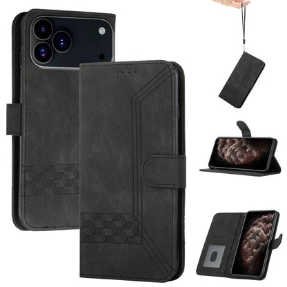 Cubic Skin Feel Flip Leather Phone Case, For iPhone 17 Pro Max, For iPhone 17 Pro, For iPhone 17, For iPhone Air