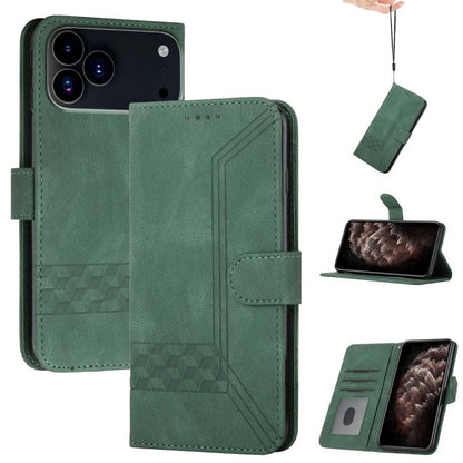 Cubic Skin Feel Flip Leather Phone Case, For iPhone 17 Pro Max, For iPhone 17 Pro, For iPhone 17, For iPhone Air