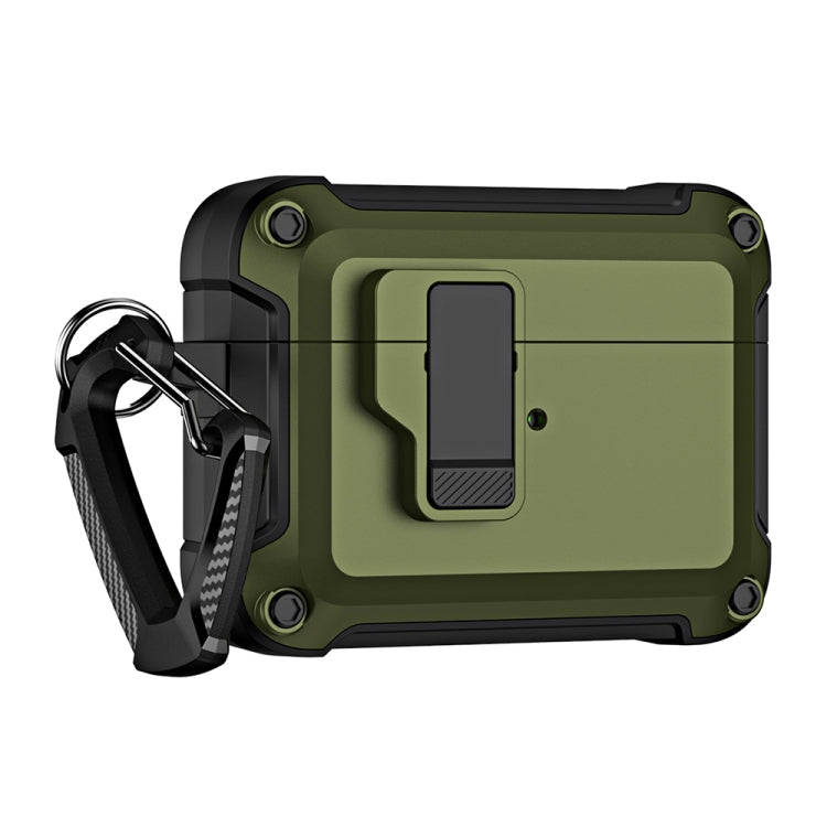 TPU + PC Wireless Bluetooth Earphone Protective Case with Switch Lock & Hook, For AirPods Pro 2