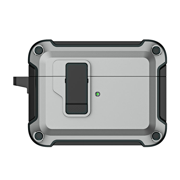 TPU + PC Wireless Bluetooth Earphone Protective Case with Switch Lock & Hook, For AirPods Pro 2