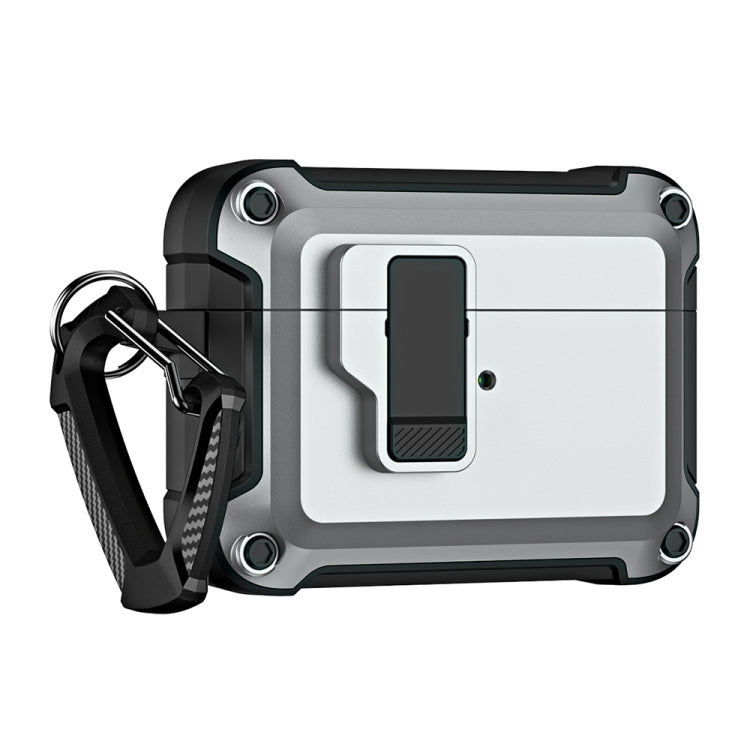 TPU + PC Wireless Bluetooth Earphone Protective Case with Switch Lock & Hook, For AirPods Pro 2