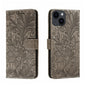 Lace Flower Embossing Flip Leather Phone Case