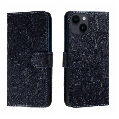 Lace Flower Embossing Flip Leather Phone Case