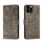 Lace Flower Embossing Flip Leather Phone Case