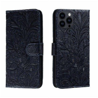 Lace Flower Embossing Flip Leather Phone Case