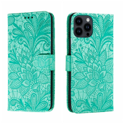 Lace Flower Embossing Flip Leather Phone Case