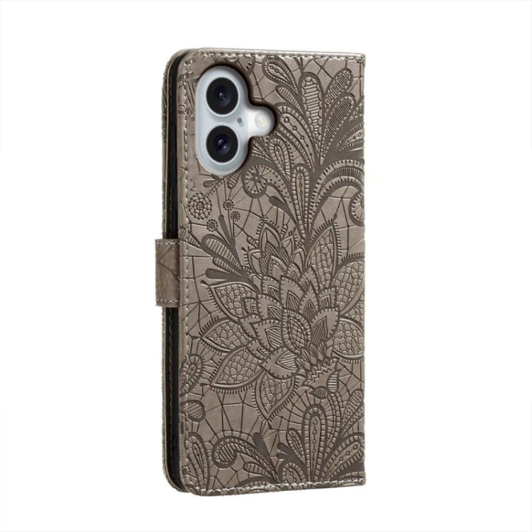 Lace Flower Embossing Flip Leather Phone Case