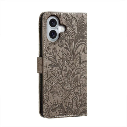 Lace Flower Embossing Flip Leather Phone Case