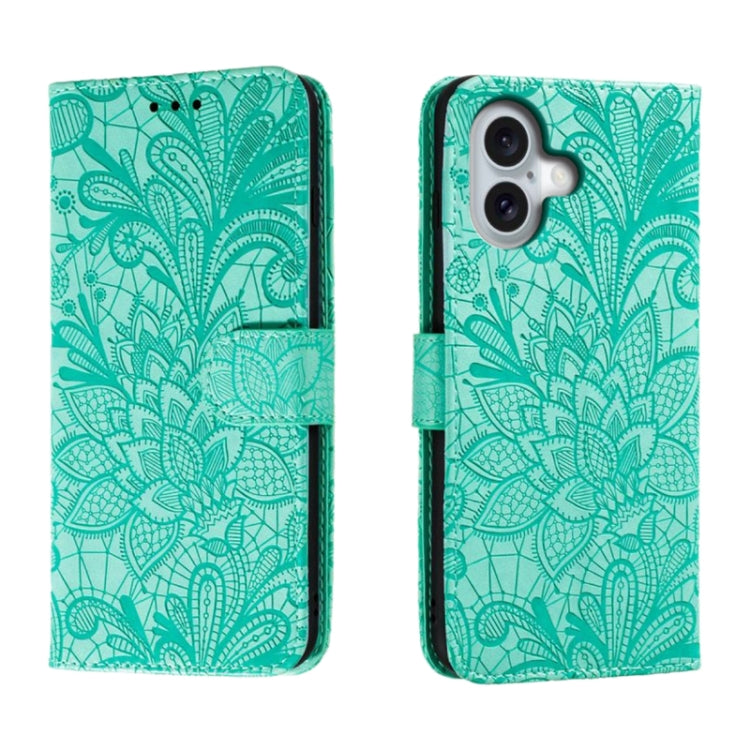 Lace Flower Embossing Flip Leather Phone Case