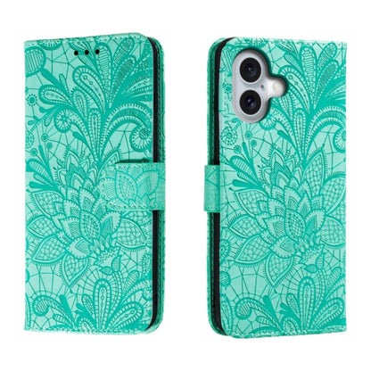 Lace Flower Embossing Flip Leather Phone Case