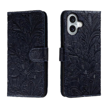 Lace Flower Embossing Flip Leather Phone Case