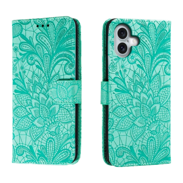 Lace Flower Embossing Flip Leather Phone Case