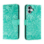 Lace Flower Embossing Flip Leather Phone Case, For iPhone Air, For iPhone 16 Pro Max, For iPhone 16 Pro, For iPhone 16 Plus
