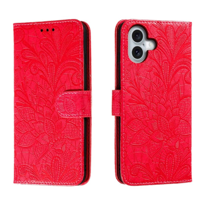Lace Flower Embossing Flip Leather Phone Case
