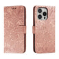 Lace Flower Embossing Flip Leather Phone Case