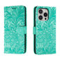 Lace Flower Embossing Flip Leather Phone Case, For iPhone Air, For iPhone 16 Pro Max, For iPhone 16 Pro, For iPhone 16 Plus