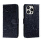 Lace Flower Embossing Flip Leather Phone Case, For iPhone Air, For iPhone 16 Pro Max, For iPhone 16 Pro, For iPhone 16 Plus