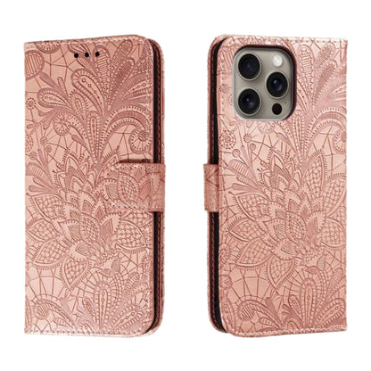 Lace Flower Embossing Flip Leather Phone Case