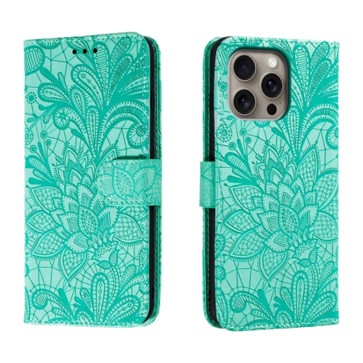 Lace Flower Embossing Flip Leather Phone Case