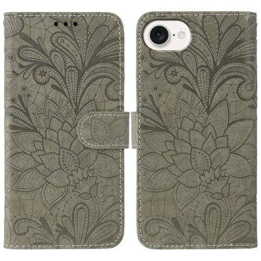 Lace Flower Embossing Flip Leather Phone Case