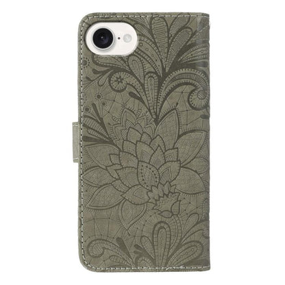 Lace Flower Embossing Flip Leather Phone Case