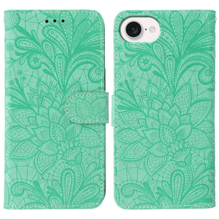 Lace Flower Embossing Flip Leather Phone Case