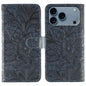 Lace Flower Embossing Flip Leather Phone Case, For iPhone 17e / 16e, For iPhone 17 Pro Max, For iPhone 17 Pro, For iPhone 17