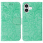Lace Flower Embossing Flip Leather Phone Case, For iPhone 17e / 16e, For iPhone 17 Pro Max, For iPhone 17 Pro, For iPhone 17