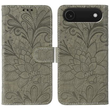 Lace Flower Embossing Flip Leather Phone Case, For iPhone Air, For iPhone 16 Pro Max, For iPhone 16 Pro, For iPhone 16 Plus