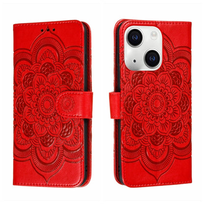Sun Mandala Embossing Leather Phone Case