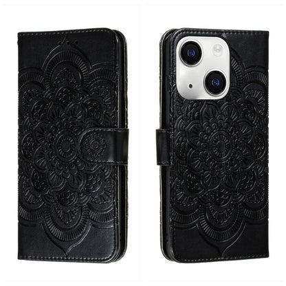 Sun Mandala Embossing Leather Phone Case