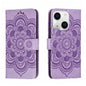 Sun Mandala Embossing Leather Phone Case