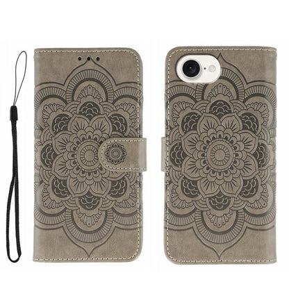 Sun Mandala Embossing Leather Phone Case, For iPhone 18 Pro / 17 Pro, For iPhone 18 Pro Max / 17 Pro Max, For iPhone 16e / 17e
