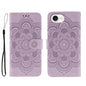 Sun Mandala Embossing Leather Phone Case, For iPhone 16e / 17e, For iPhone 17 Pro Max, For iPhone 17 Pro