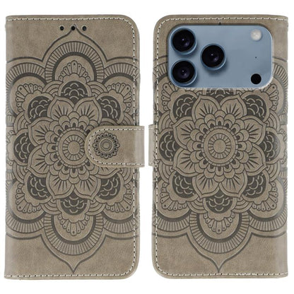 Sun Mandala Embossing Leather Phone Case, For iPhone 18 Pro / 17 Pro, For iPhone 18 Pro Max / 17 Pro Max, For iPhone 16e / 17e