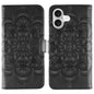 Sun Mandala Embossing Leather Phone Case, For iPhone 17, For iPhone Air, For iPhone 15 Pro Max
