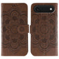 Sun Mandala Embossing Leather Phone Case, For iPhone 17, For iPhone Air, For iPhone 15 Pro Max