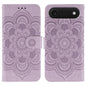 Sun Mandala Embossing Leather Phone Case, For iPhone 17, For iPhone Air, For iPhone 15 Pro Max