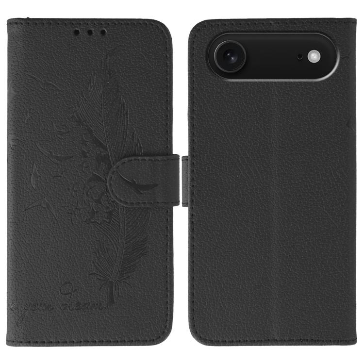 Feather Pattern Litchi Texture Leather Phone Case, For iPhone 17 Pro Max, For iPhone 17 Pro, For iPhone 17, For iPhone Air