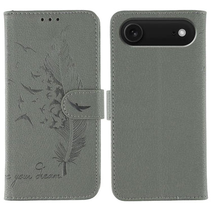 Feather Pattern Litchi Texture Leather Phone Case, For iPhone 17 Pro Max, For iPhone 17 Pro, For iPhone 17, For iPhone Air