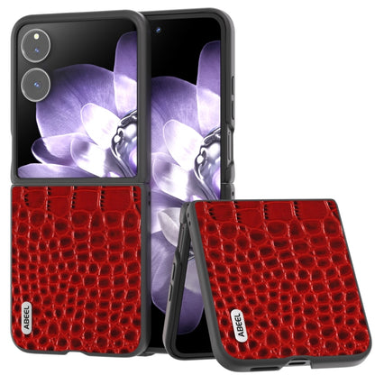 ABEEL Genuine Leather Crocodile Pattern Black Edge Phone Case, For Xiaomi Mix Flip, For Xiaomi Mix Fold 4, For Xiaomi Mix Fold 3