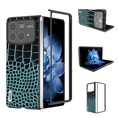 ABEEL Genuine Leather Crocodile Pattern Black Edge Phone Case, For Xiaomi Mix Flip, For Xiaomi Mix Fold 4, For Xiaomi Mix Fold 3