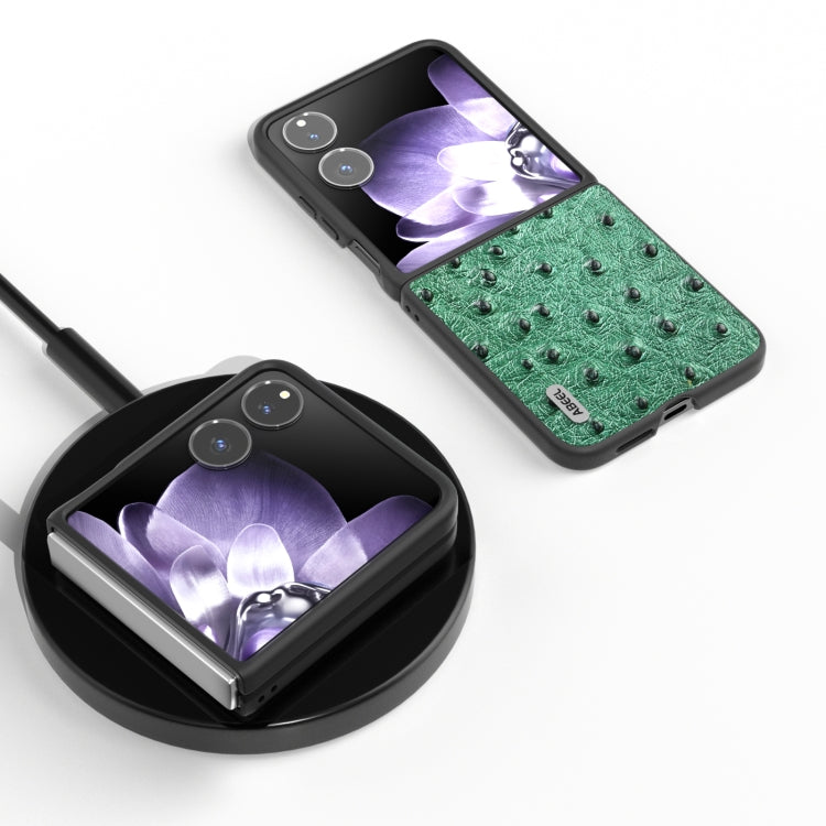 ABEEL Genuine Leather Ostrich Texture Phone Case, For Xiaomi Mix Flip, For Xiaomi Mix Fold 4, For Xiaomi Mix Fold 3