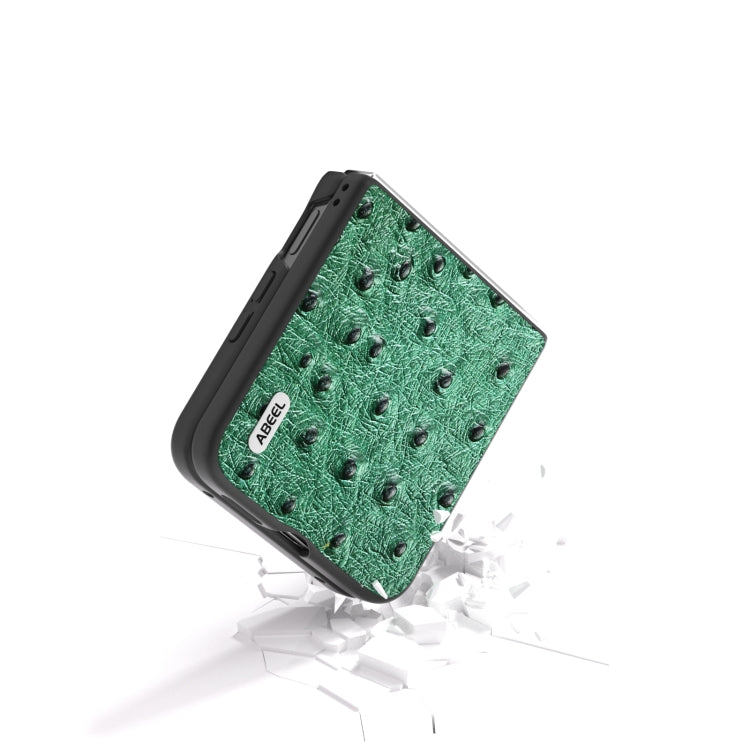 ABEEL Genuine Leather Ostrich Texture Phone Case, For Xiaomi Mix Flip, For Xiaomi Mix Fold 4, For Xiaomi Mix Fold 3