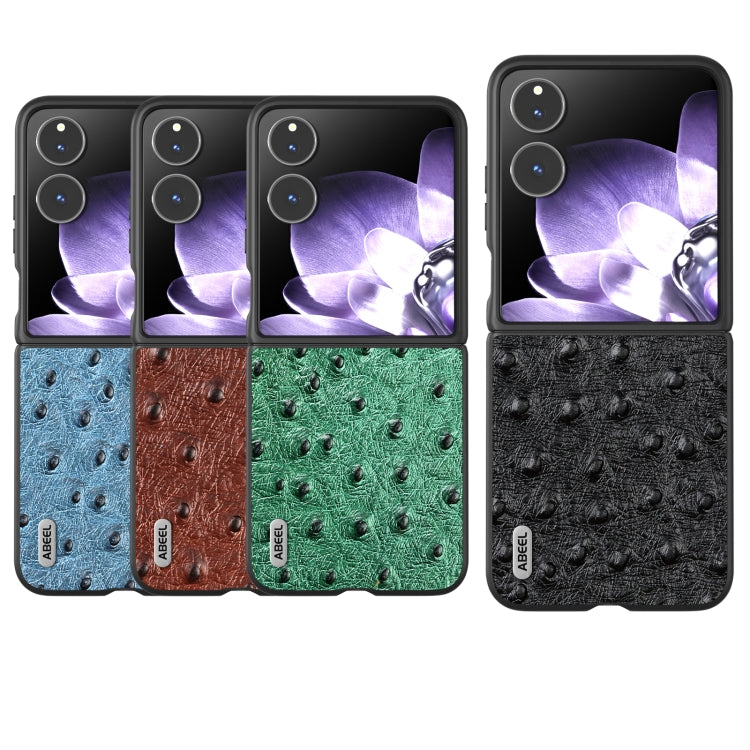 ABEEL Genuine Leather Ostrich Texture Phone Case, For Xiaomi Mix Flip, For Xiaomi Mix Fold 4, For Xiaomi Mix Fold 3