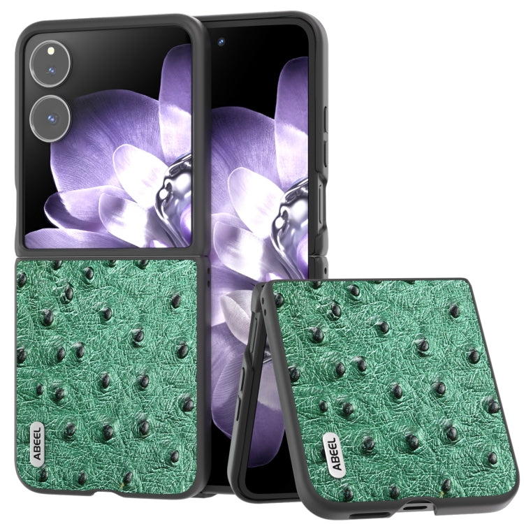 ABEEL Genuine Leather Ostrich Texture Phone Case, For Xiaomi Mix Flip, For Xiaomi Mix Fold 4, For Xiaomi Mix Fold 3