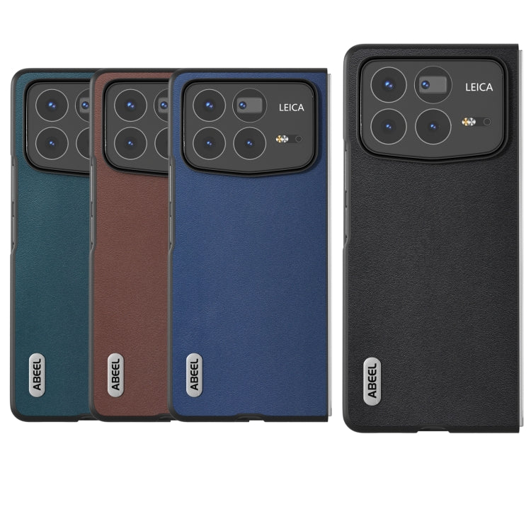 ABEEL Genuine Leather Silky Soft Black Edge Phone Case, For Xiaomi Mix Fold 4, For Xiaomi Mix Fold 3