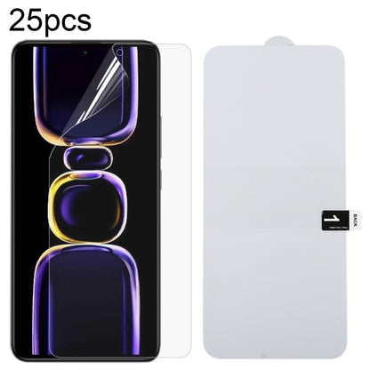 25pcs Full Screen Protector Explosion-proof Hydrogel Film, For Xiaomi Redmi K70 Pro Lamborghini, For Xiaomi Poco X6 Neo, For Xiaomi Redmi A3, For Xiaomi Redmi K70 / K70E, For Xiaomi Poco X6 5G, For Xiaomi 14 Pro / 14 Ultra, For Xiaomi 14               ...