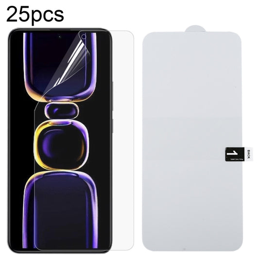 25pcs Full Screen Protector Explosion-proof Hydrogel Film, For Xiaomi Redmi K70 / K70E, For Xiaomi Poco X6 5G, For Xiaomi 14 Pro / 14 Ultra, For Xiaomi 14, For Xiaomi Redmi Note 13 Pro+, For Xiaomi Redmi K70S, For Xiaomi Civi 3 / Civi 2 / 13 Lite      ...