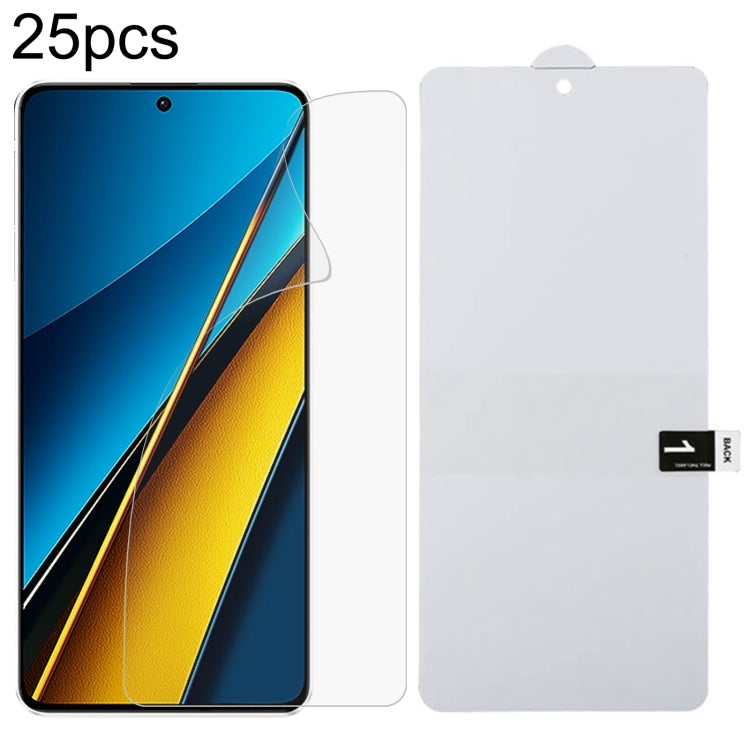 25pcs Full Screen Protector Explosion-proof Hydrogel Film, For Xiaomi Redmi K70 Pro Lamborghini, For Xiaomi Poco X6 Neo, For Xiaomi Redmi A3, For Xiaomi Redmi K70 / K70E, For Xiaomi Poco X6 5G, For Xiaomi 14 Pro / 14 Ultra, For Xiaomi 14               ...